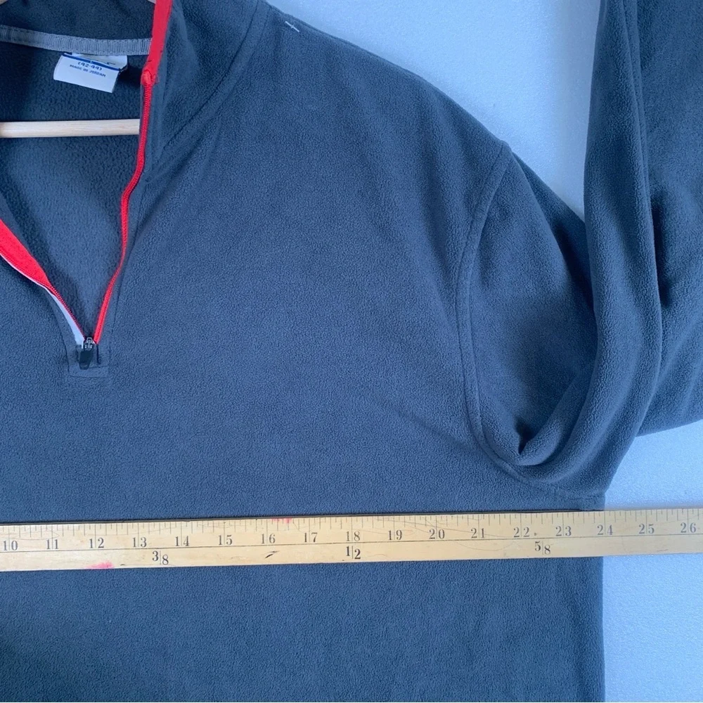 STARTER Men’s 1/4 Zip Grey Pullover Fleece Sweater Size Large 42-44
